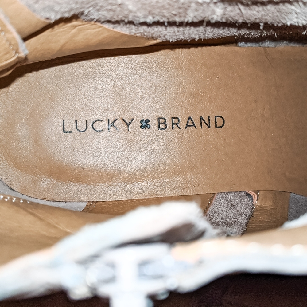 LUCKY BRAND Leather Booties Size 10 - Picture 2 of 5